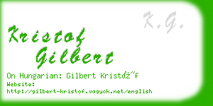 kristof gilbert business card